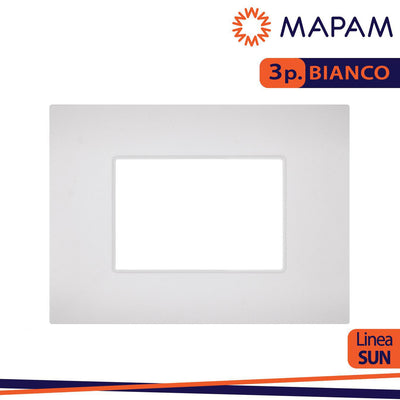 PLACCA TECNOPOLIMERO SUN-T5 3P R9003-1 BIANCO