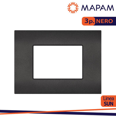 PLACCA TECNOPOLIMERO SUN-T5 3P R9003-2 NERO