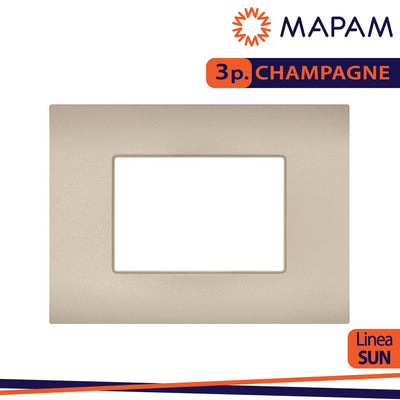 PLACCA TECNOPOLIMERO SUN-T5 3P R9003-13 CHAMPAGNE