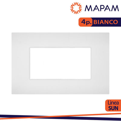 PLACCA TECNOPOLIMERO SUN-T5 4P R9004-1 BIANCO