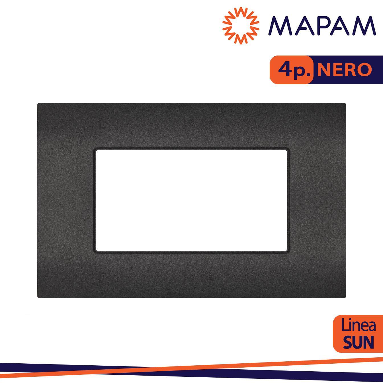 PLACCA TECNOPOLIMERO SUN-T5 4P R9004-2 NERO