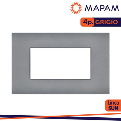 PLACCA TECNOPOLIMERO SUN-T5 4P R9004-8 GRIGIO