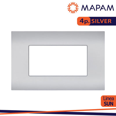 PLACCA TECNOPOLIMERO SUN-T5 4P R9004-9 SILVER