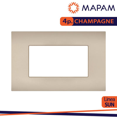 PLACCA TECNOPOLIMERO SUN-T5 4P R9004-13 CHAMPAGNE