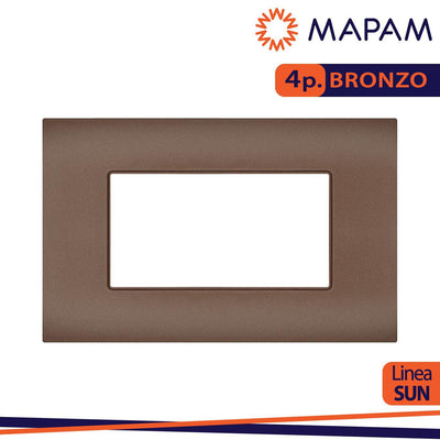 PLACCA TECNOPOLIMERO SUN-T5 4P R9004-14 BRONZO