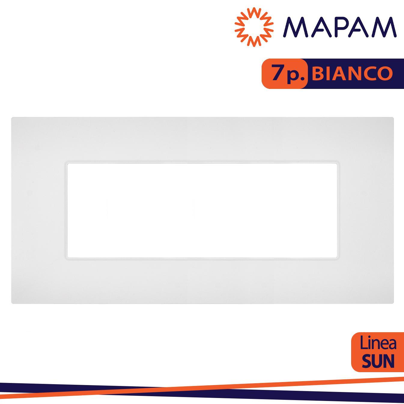 PLACCA TECNOPOLIMERO SUN-T5 7P R9007-1 BIANCO