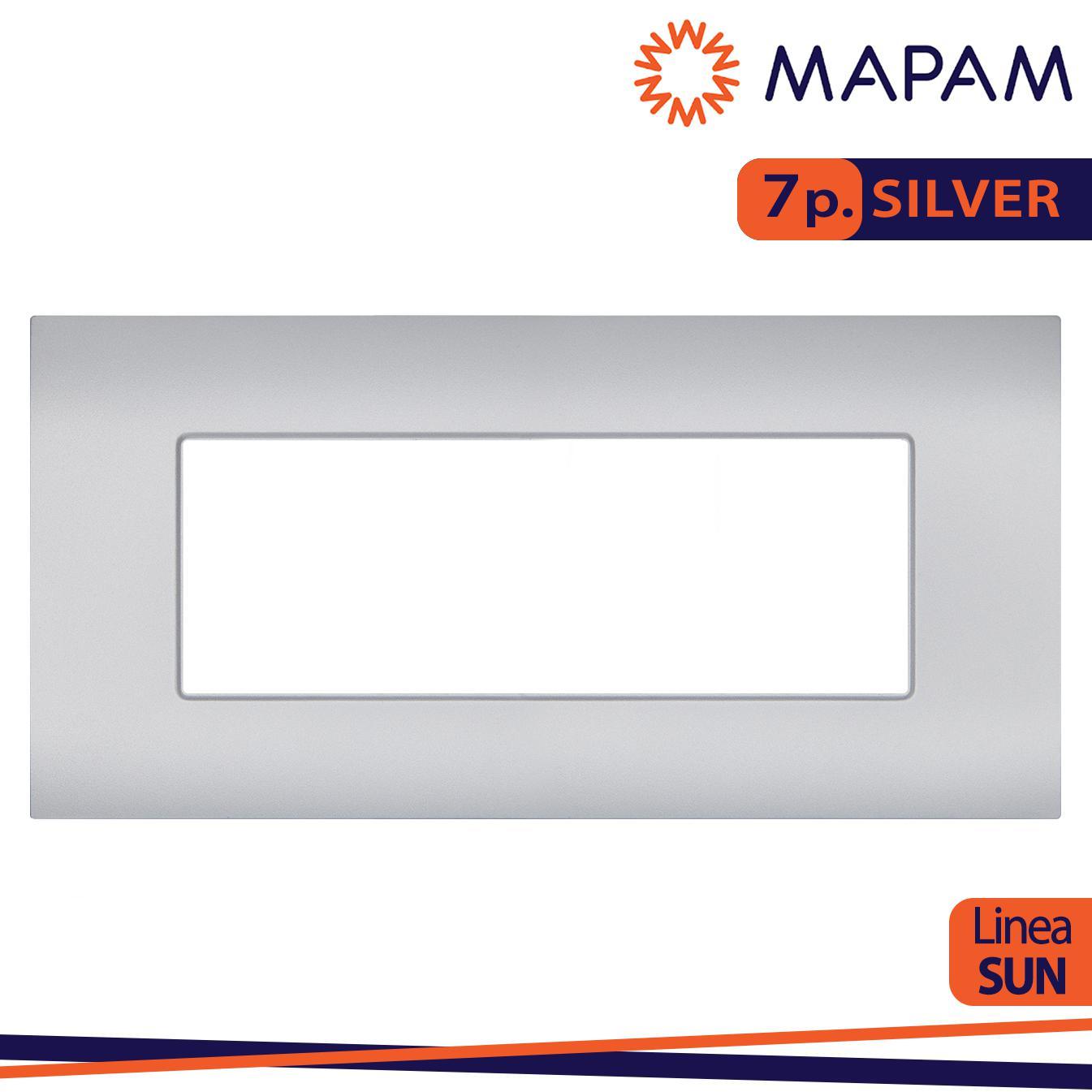 PLACCA TECNOPOLIMERO SUN-T5 7P R9007-9 SILVER