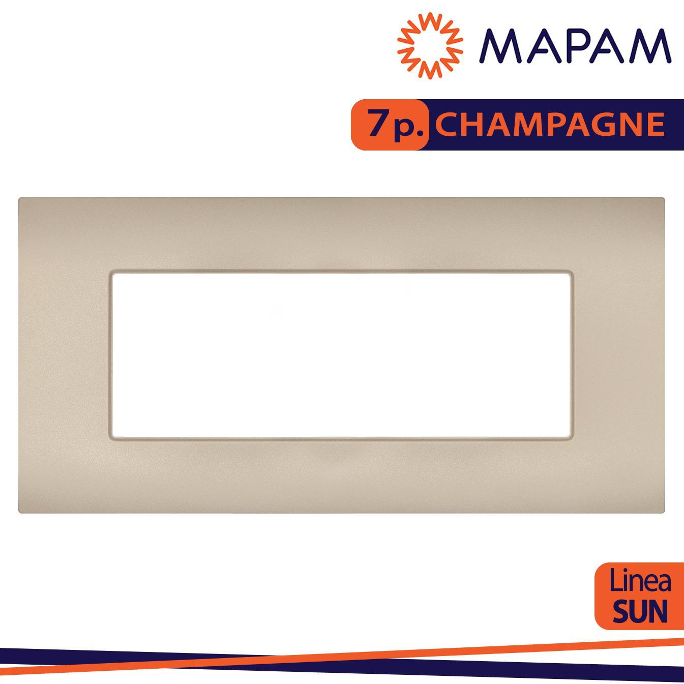 PLACCA TECNOPOLIMERO SUN-T5 7P R9007-13 CHAMPAGNE
