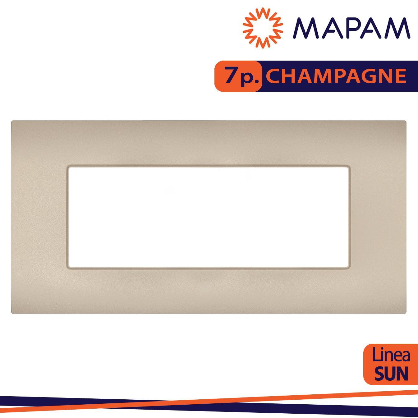 PLACCA TECNOPOLIMERO SUN-T5 7P R9007-13 CHAMPAGNE