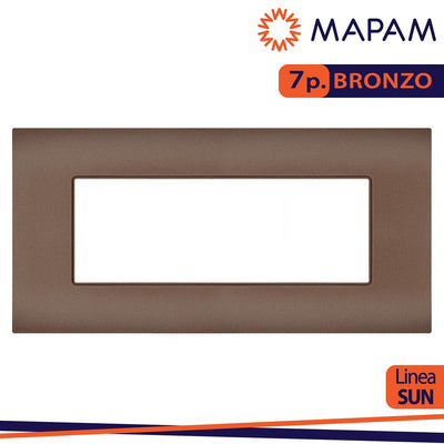 PLACCA TECNOPOLIMERO SUN-T5 7P R9007-14 BRONZO