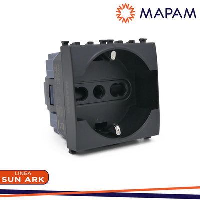 PRESA SCHUKO UNEL SUN-T5 914N NERO