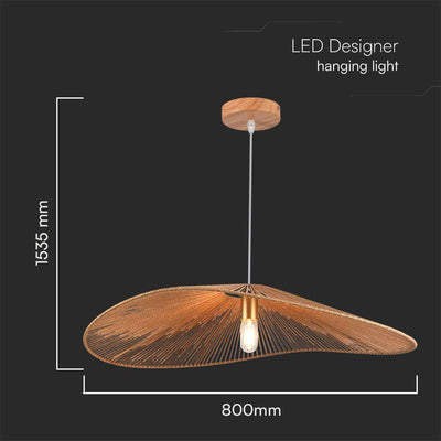 LED PORTALAMPADA A SOSPENSIONE DI DESIGN CON CORDA D800*H160 E27