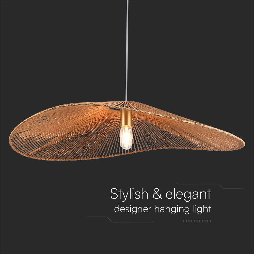 LED PORTALAMPADA A SOSPENSIONE DI DESIGN CON CORDA D800*H160 E27