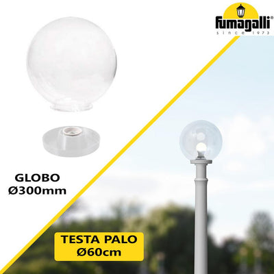 G300 BASE MODERNA BIANCO TRASPARENTE E27