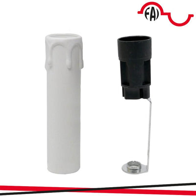 P.DE E14 A CANDELA H 100 BIANCO