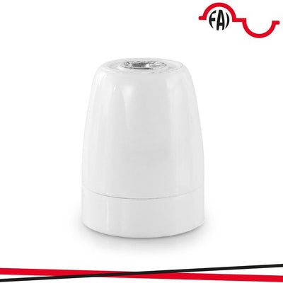 P.DE PORCELLANA E27 SMALTATO   BIANCO