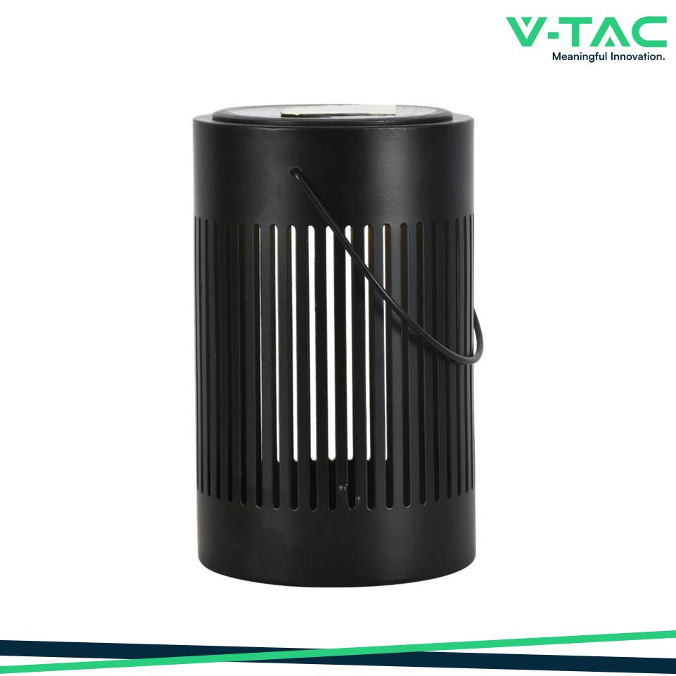 0.5W LED LAMPADA SOLARE CON MANIGLIA NERA