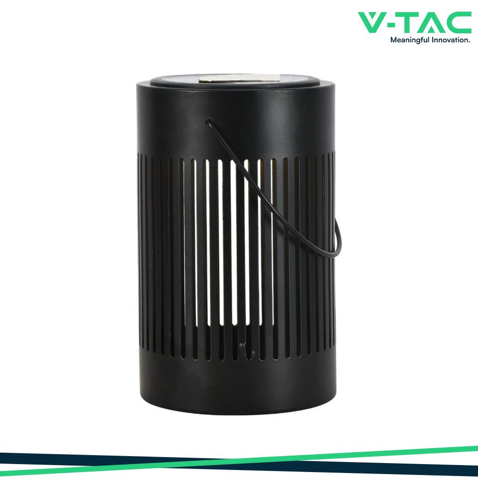 0.5W LED LAMPADA SOLARE CON MANIGLIA NERA