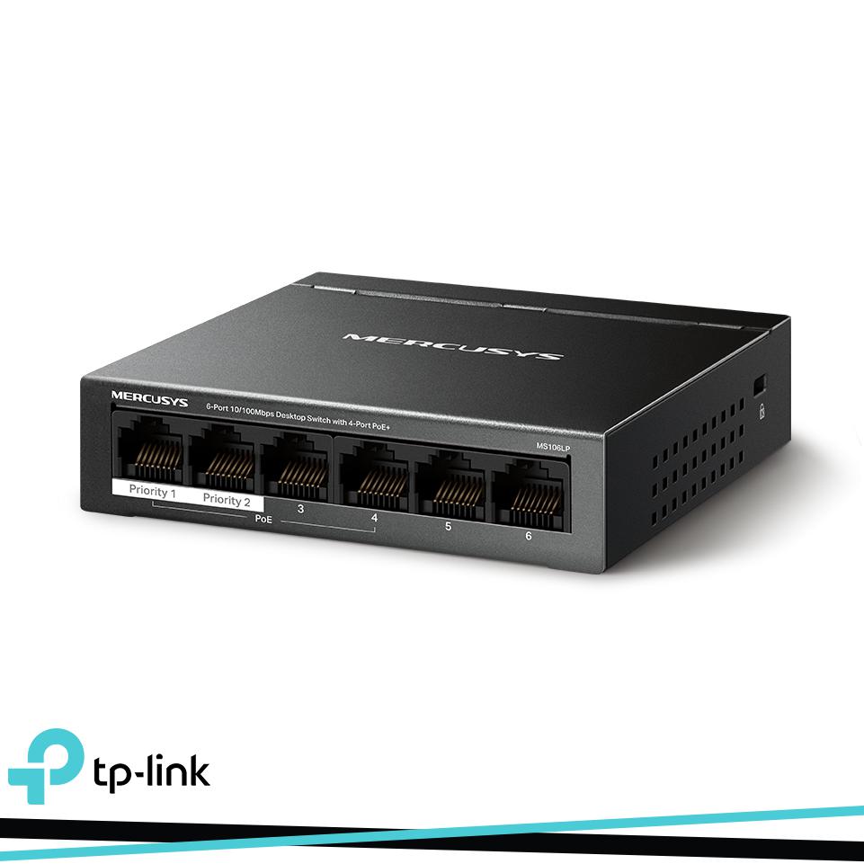 SWITCH DESKTOP 6 PORTE 10/100MBPS CON 4 PORTE POE+