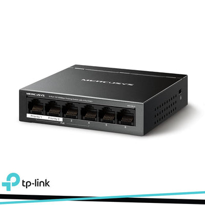 SWITCH DESKTOP 6 PORTE 10/100MBPS CON 4 PORTE POE+