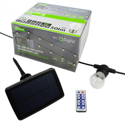 GHIRLANDA SOLARE LED 10MT+10   X G45 E27 0.3W 2700K