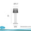 GRETITA TABLE SOLAR E RECHARGEABLE BATTERY BLACK