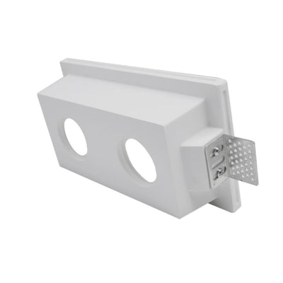 PORTAFARETTO INCASSO IN GESSO  RETTANGOLARE 2 PORTALAMP INCL