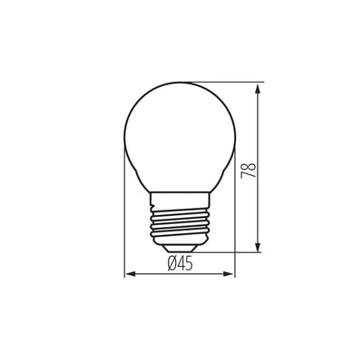 LAMPADINA LED XLED G45 E27 4,5W-NW - KANLUX