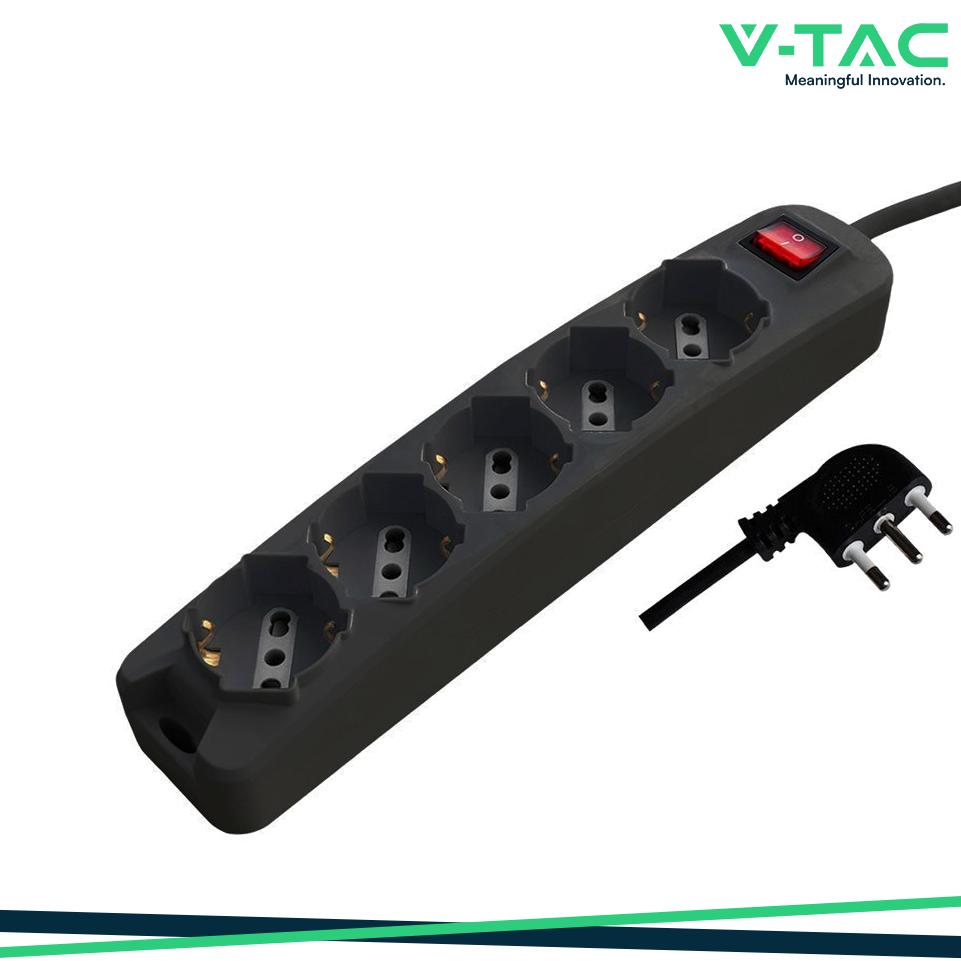 1.5M EXTENSION SOCKET WITH 1 SWITCH (POLYBAG+CARD)5 PIN - BL