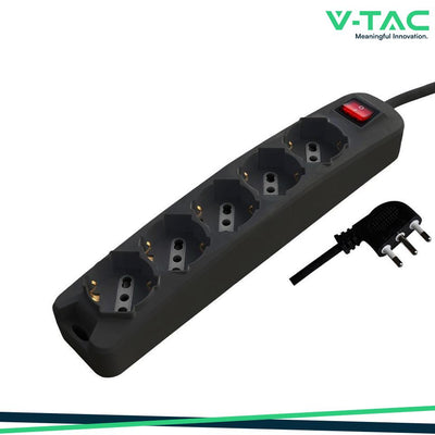 1.5M EXTENSION SOCKET WITH 1 SWITCH (POLYBAG+CARD)5 PIN - BL