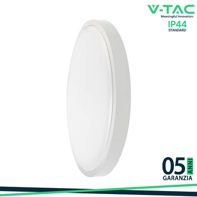 24W LED PLAFONIERA SAMSUNG CHIP 4000K ROTONDA CORNICE BIANCA IP44