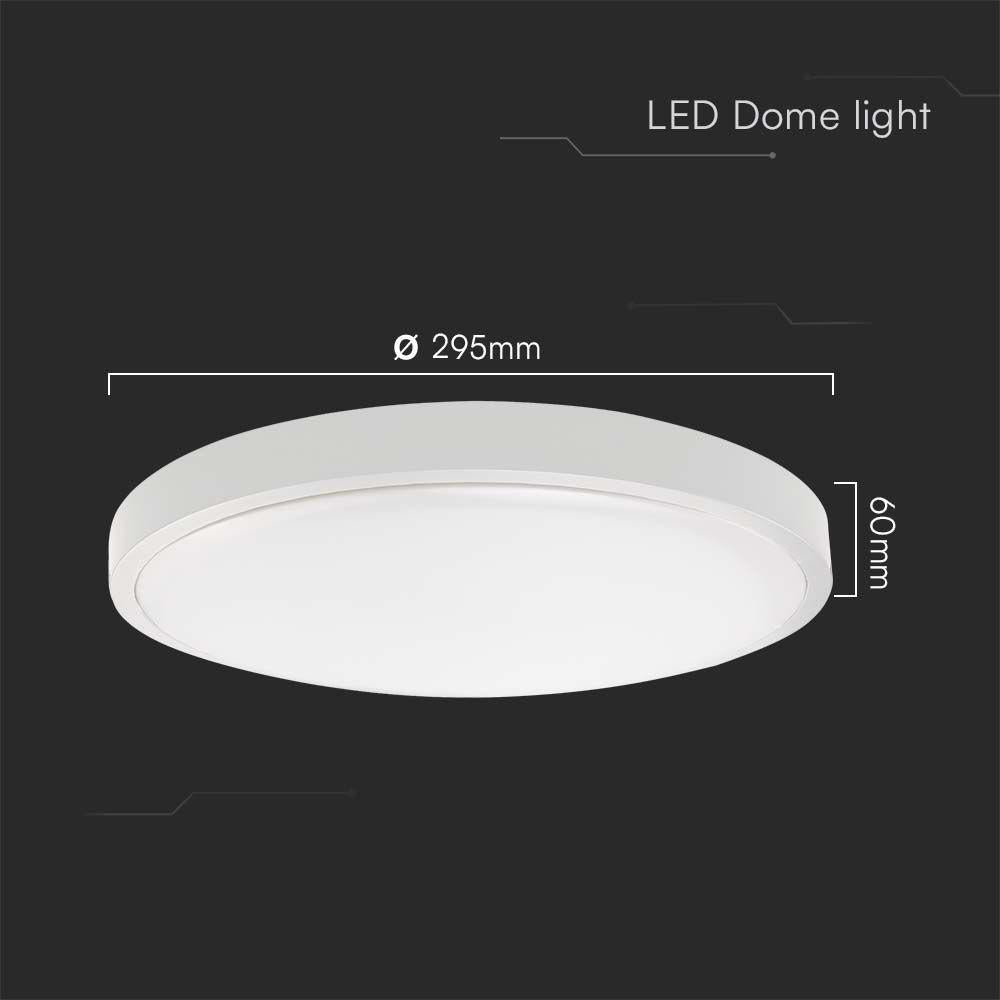 24W LED DOME LIGHT  WITH SAMSUNGCHIP 4000K RD,WHITE FRAME IP