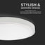 24W LED PLAFONIERA SAMSUNG CHIP 4000K ROTONDA CORNICE BIANCA IP44
