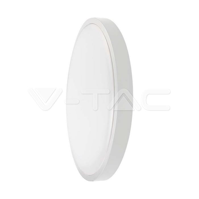 24W LED PLAFONIERA SAMSUNG CHIP 6500K ROTONDA CORNICE BIANCA IP44