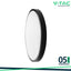 18W LED PLAFONIERA SAMSUNG CHIP 6500K ROTONDA CORNICE NERA IP44