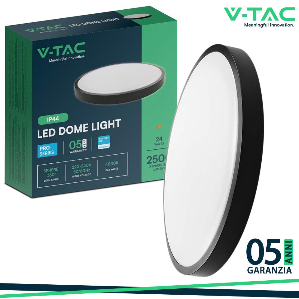 24W LED DOME LIGHT  WITH SAMSUNGCHIP 4000K RD,BLACK FRAME IP
