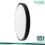 24W LED PLAFONIERA SAMSUNG CHIP 4000K ROTONDA CORNICE NERA IP44