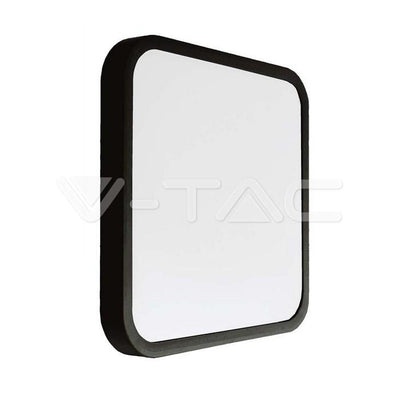24W LED PLAFONIERA SAMSUNG CHIP 4000K QUADRATA CORNICE NERA IP44