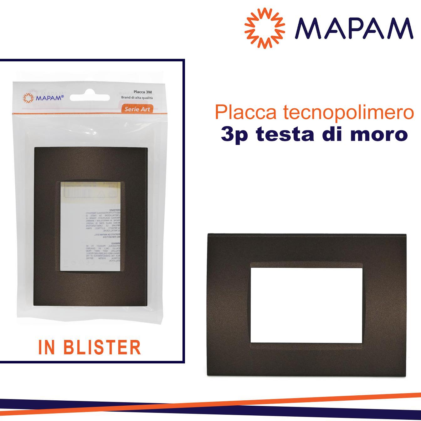 PLACCA TECNOPOLIMERO T1 3P     TESTA DI MORO