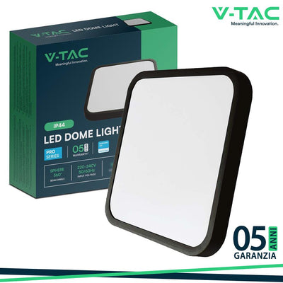 48W LED PLAFONIERA SAMSUNG CHIP 3000K QUADRATA CORNICE NERA IP44