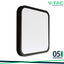 18W LED PLAFONIERA CON SENSORE SAMSUNG CHIP 4000K QUADRATA CORNICE NERA IP44