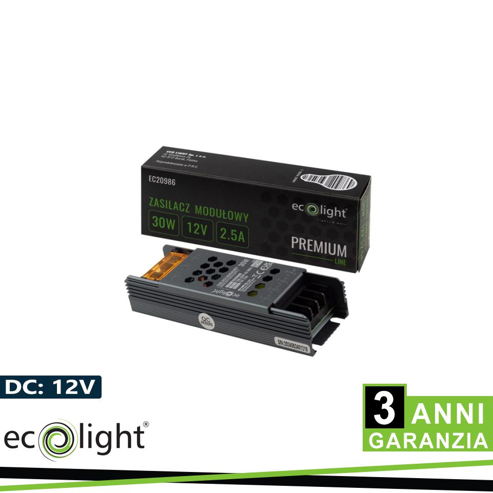 ALIMENTATORE MODULARE SLIM PREMIUM 30W 12V 3ANNI GARANZIA
