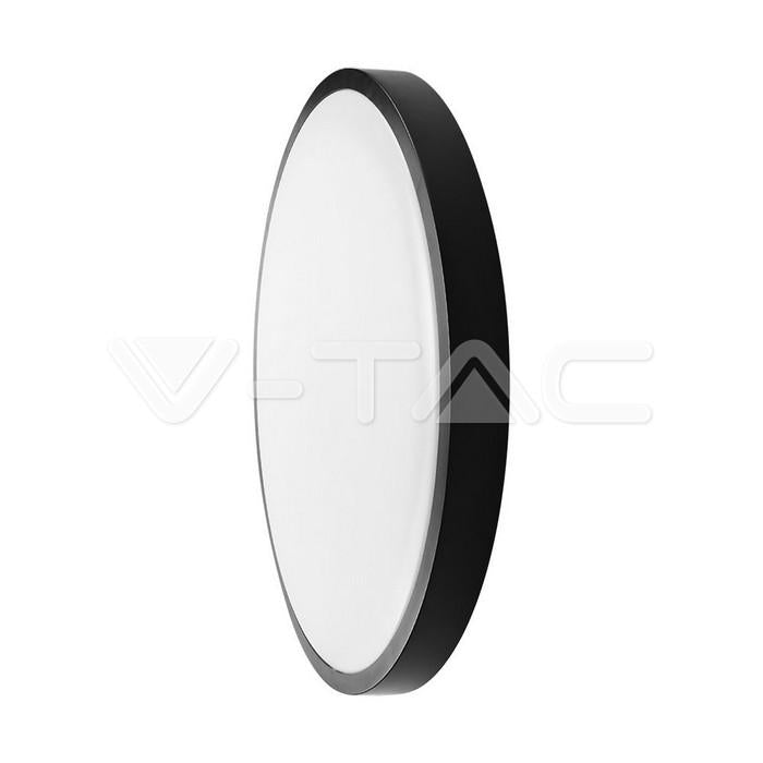 24W LED PLAFONIERA SAMSUNG CHIP 3000K ROTONDA CORNICE NERA IP44
