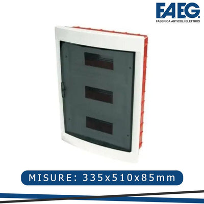 CENTRALINO INCASSO 36P BIANCO+FUME 335X510X85MM IP40