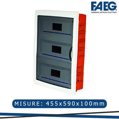 CENTRALINO INCASSO 54P BIANCO+ FUME 455X590X100MM IP40