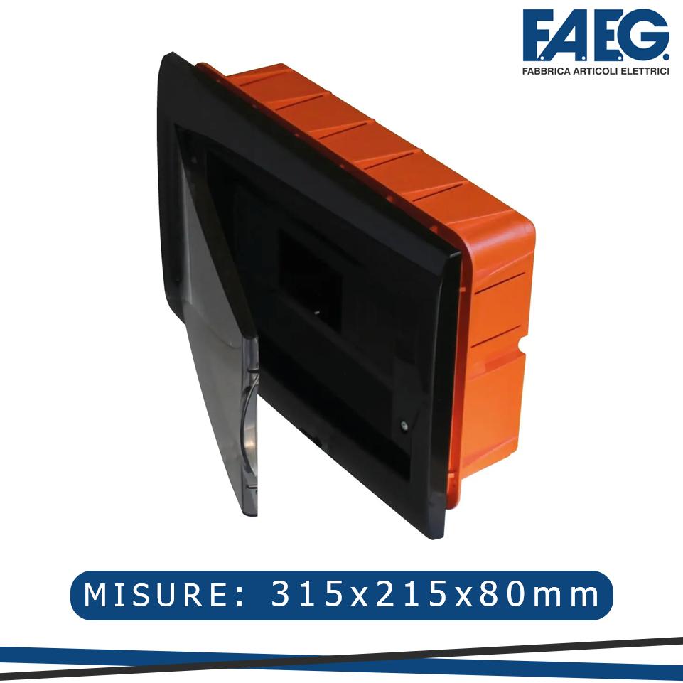 CENTRALINO DA INCASSO 12P NERO 315X215X80MM IP40