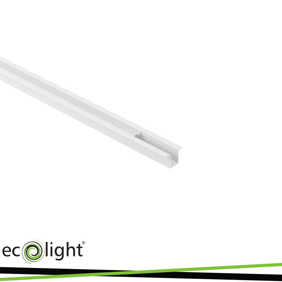 PW02 PROFILO INCASSO BIANCO +  PARALUME OPALINO 2MT