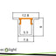 PW02 PROFILO INCASSO BIANCO +  PARALUME OPALINO 2MT