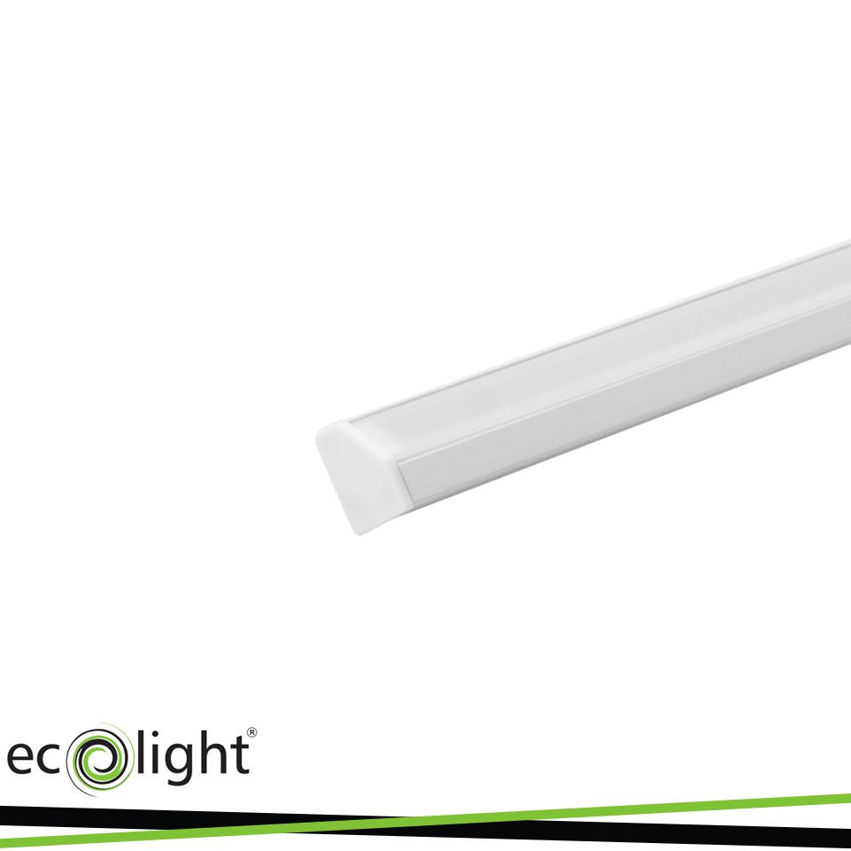 PROFILO BIANCO ANGOLARE R02 +  PARALUME OPALINO 2MT
