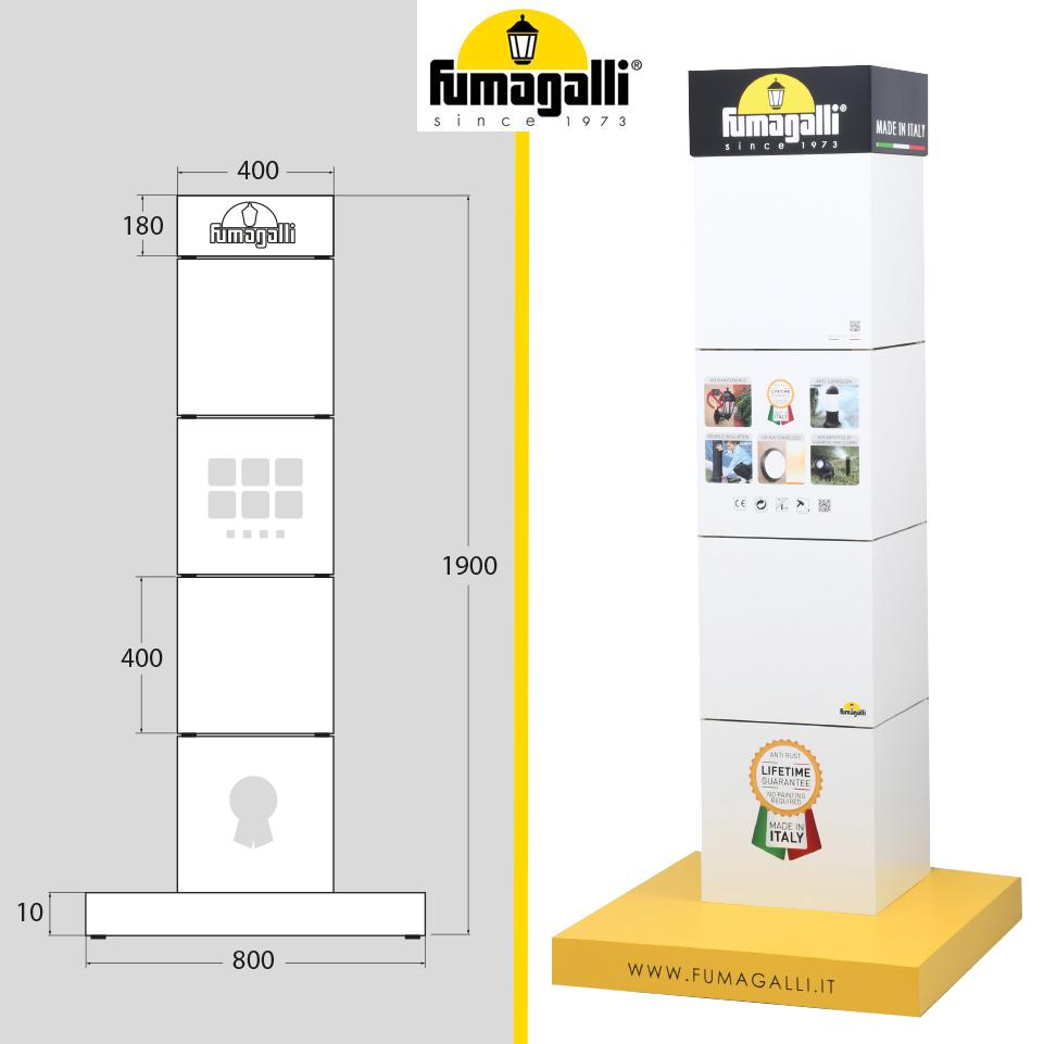 ESPOSITORE FUMAGALLI 80X80X190H CM (SOLO STRUTTURA)